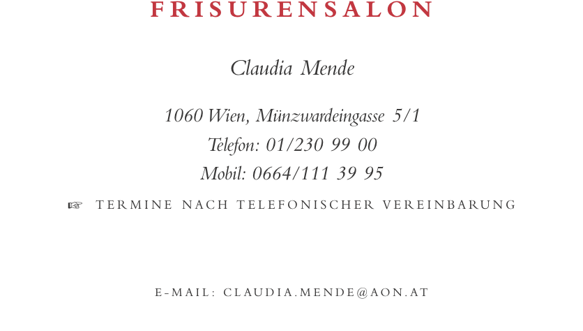 Frisurensalon Claudia Mende Femme Fatal Haare Schnitt schneiden